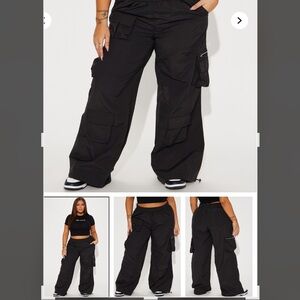 Fashion Nova Black Cargo Pants